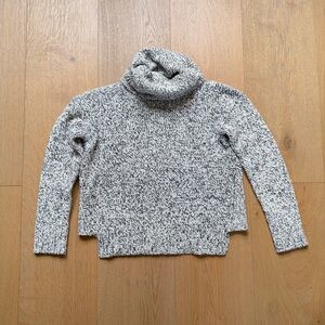 Madewell Black and White Cowl Neck Sweater - XS